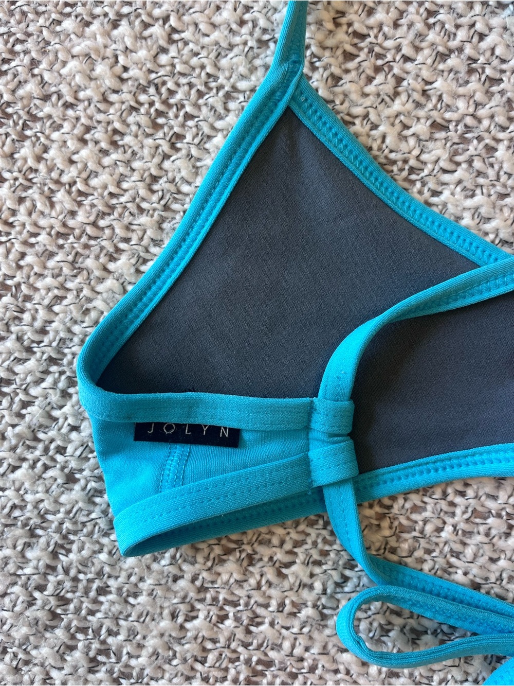 Jolyn Tomcat Bikini Top - Hawaii Blue - Size Small - Picture 7 of 8